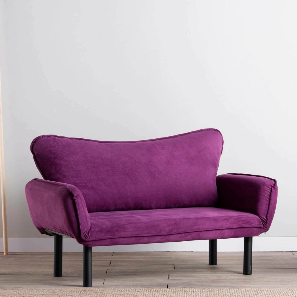 Mindulle, Divano Letto 2 Posti, 140x65 cm Viola
