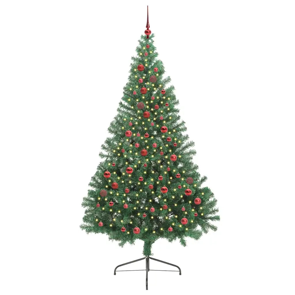 Albero di Natale Artificiale-Albero Natalizio con luci integrate Verde 210 cm 122460