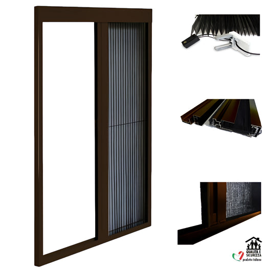 ZANZARIERA IRS OPERA PLISSE 120X240 CM ORIZZONTALE MARRONE