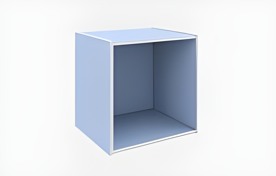 CUBO 35X29X35 CM AZZURRO
