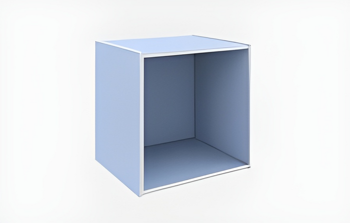 CUBO 35X29X35 CM AZZURRO