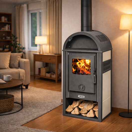 STUFA A LEGNA 8 kW VIENNA BEIGE – CALORE ELEGANTE E PRESTAZIONI ELEVATE