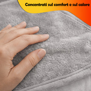 Mantellina Termoforo Elettrico Schiena e Collo con Telecomando 4 Livelli Calore