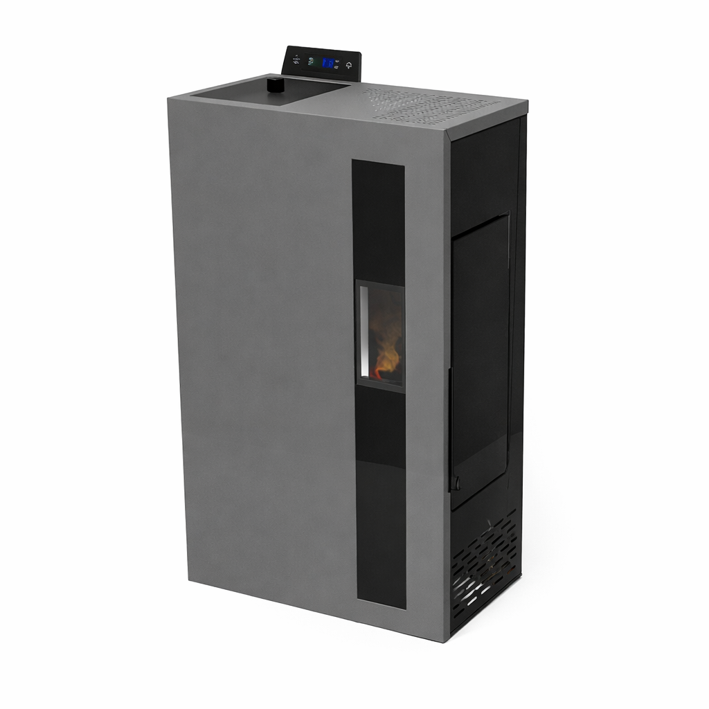 STUFA A PELLET SLIM BRONTE 5 – BIANCO / ANTRACITE / BORDEAUX COMPATTA ED EFFICIENTE COLORE: ANTRACITE