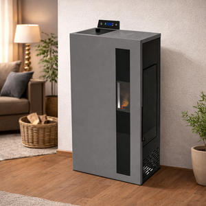 STUFA A PELLET SLIM BRONTE 5 – BIANCO / ANTRACITE / BORDEAUX COMPATTA ED EFFICIENTE COLORE: ANTRACITE
