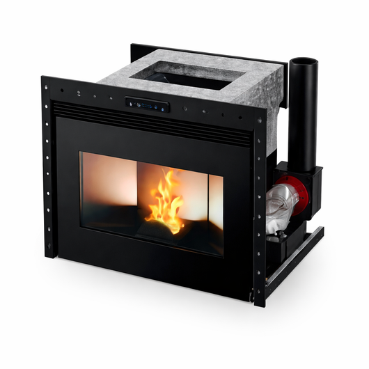 INSERTO A PELLET PER CAMINO – COLORE NERO