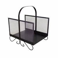 Portalegna per Camino da Interno 41x33xH48 cm IN ACCIAIO VERNICIATO