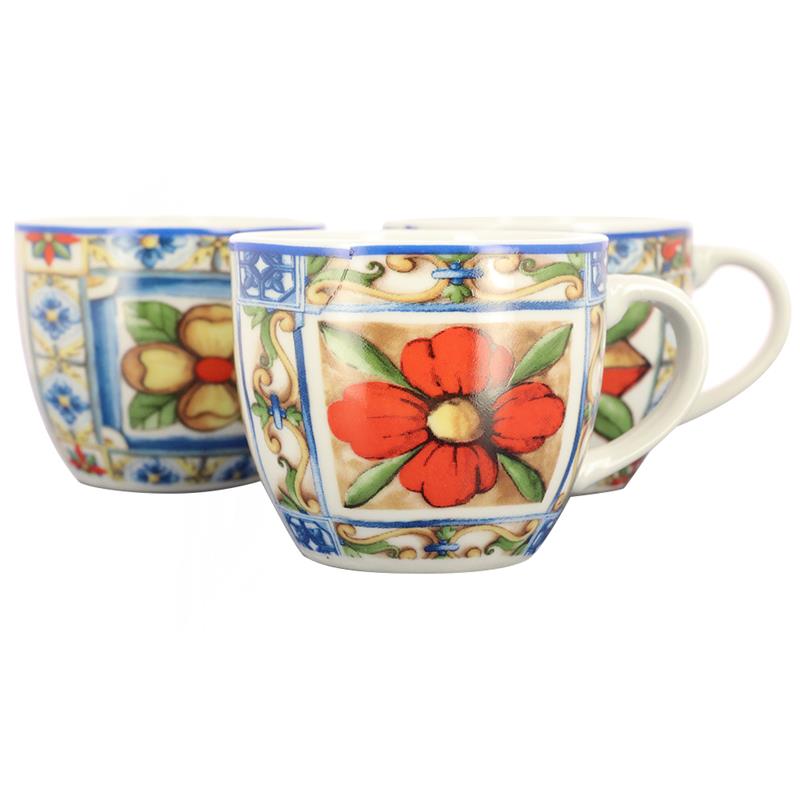 SET 6 TAZZINE DA CAFFÈ TERRA E SOLE IN CERAMICA 6 X 6,5 CM