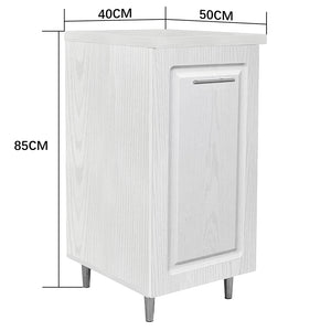 Mobile Cucina Componibile Base 1 Anta Bianco Frass. Classico 40x50 H 85 cm