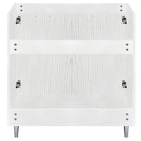 Mobile Cucina Sottolavello Componibile in Legno Bianco Frass. Classico 2 Ante 80cm