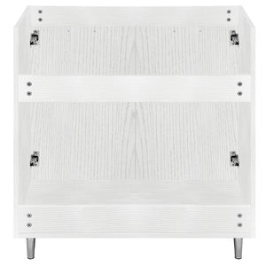 Mobile Cucina Sottolavello Componibile in Legno Bianco Frass. Classico 2 Ante 80cm