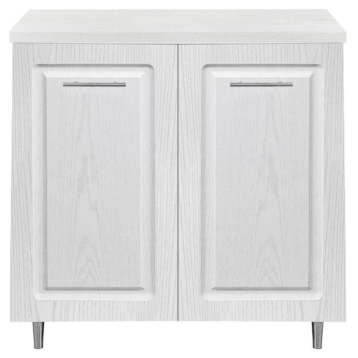 Mobile Cucina Base 2 Ante Componibile in Legno Bianco Frass. Classico 80x50 H85cm