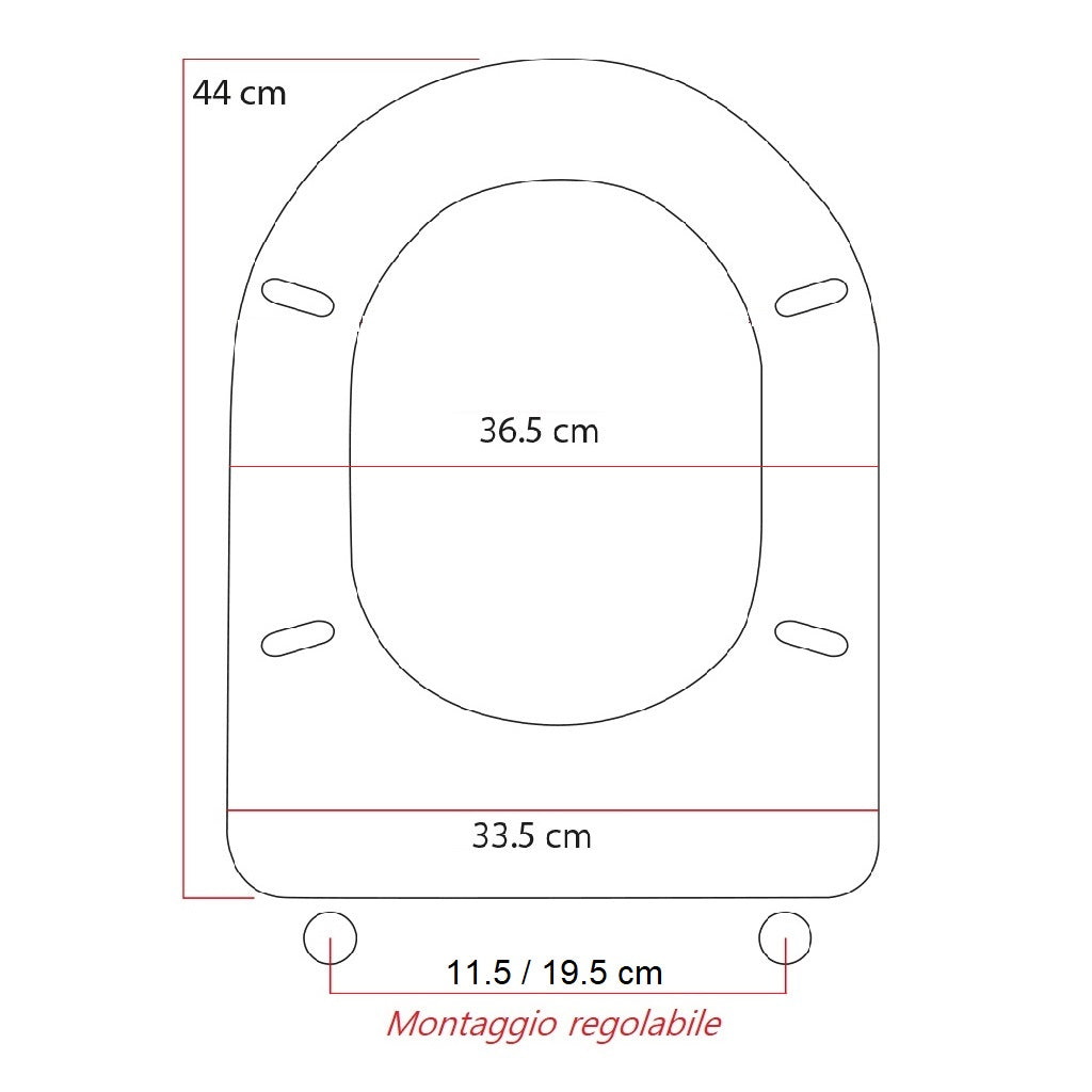 Copri Water Aretusa Cesame Legno MDF Bianco Lucido Ovale 44x36.5 cm
