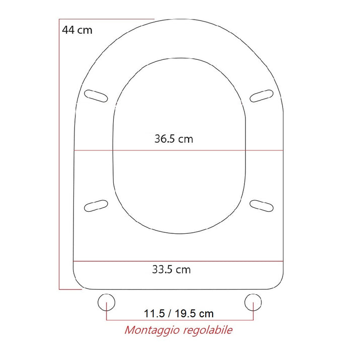 Copri Water Aretusa Cesame Legno MDF Bianco Lucido Ovale 44x36.5 cm