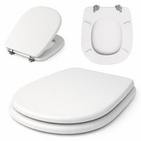 Copri Water Aretusa Cesame Legno MDF Bianco Lucido Ovale 44x36.5 cm