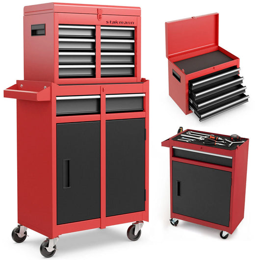 Cassetta Carrello Portautensili Mobiletto 5 Cassetti 2in1 per Garage e Officina