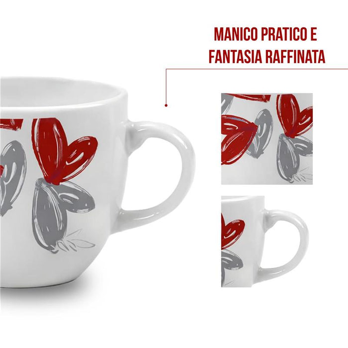SET 12PZ TAZZE DA CAFFÈ IN LOVE 80ML