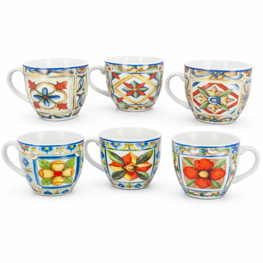 SET 6 TAZZINE DA CAFFÈ TERRA E SOLE IN CERAMICA 6 X 6,5 CM