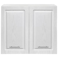 Mobile Cucina Pensile 2Ante Componibile in Legno Bianco Frass. Classico 80x32 H72cm