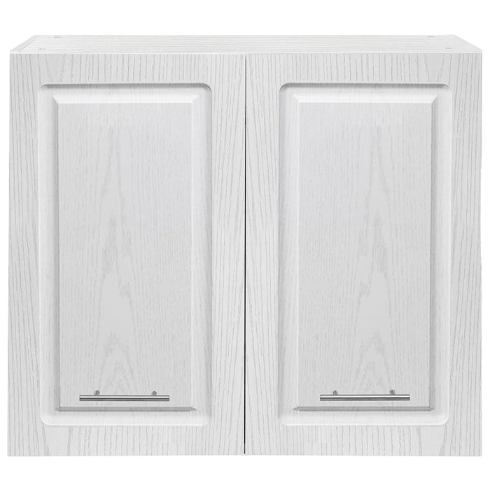 Mobile Cucina Pensile 2Ante Componibile in Legno Bianco Frass. Classico 80x32 H72cm