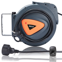 Avvolgicavo Elettrico Automatico 20 mt Prolunga Shucko Fissaggio Muro 180°