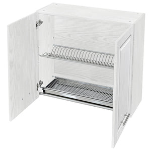 Pensile da Cucina Scolapiatti Sistema Raccogli Gocce Mobile Bianco Frass. Classico 80cm