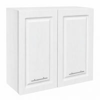 Mobile Cucina Pensile 2Ante Componibile in Legno Bianco Frass. Classico 80x32 H72cm