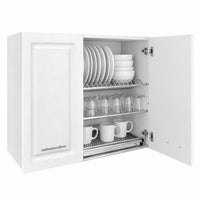 Pensile da Cucina Scolapiatti Sistema Raccogli Gocce Mobile Bianco Frass. Classico 80cm