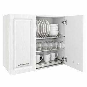 Pensile da Cucina Scolapiatti Sistema Raccogli Gocce Mobile Bianco Frass. Classico 80cm