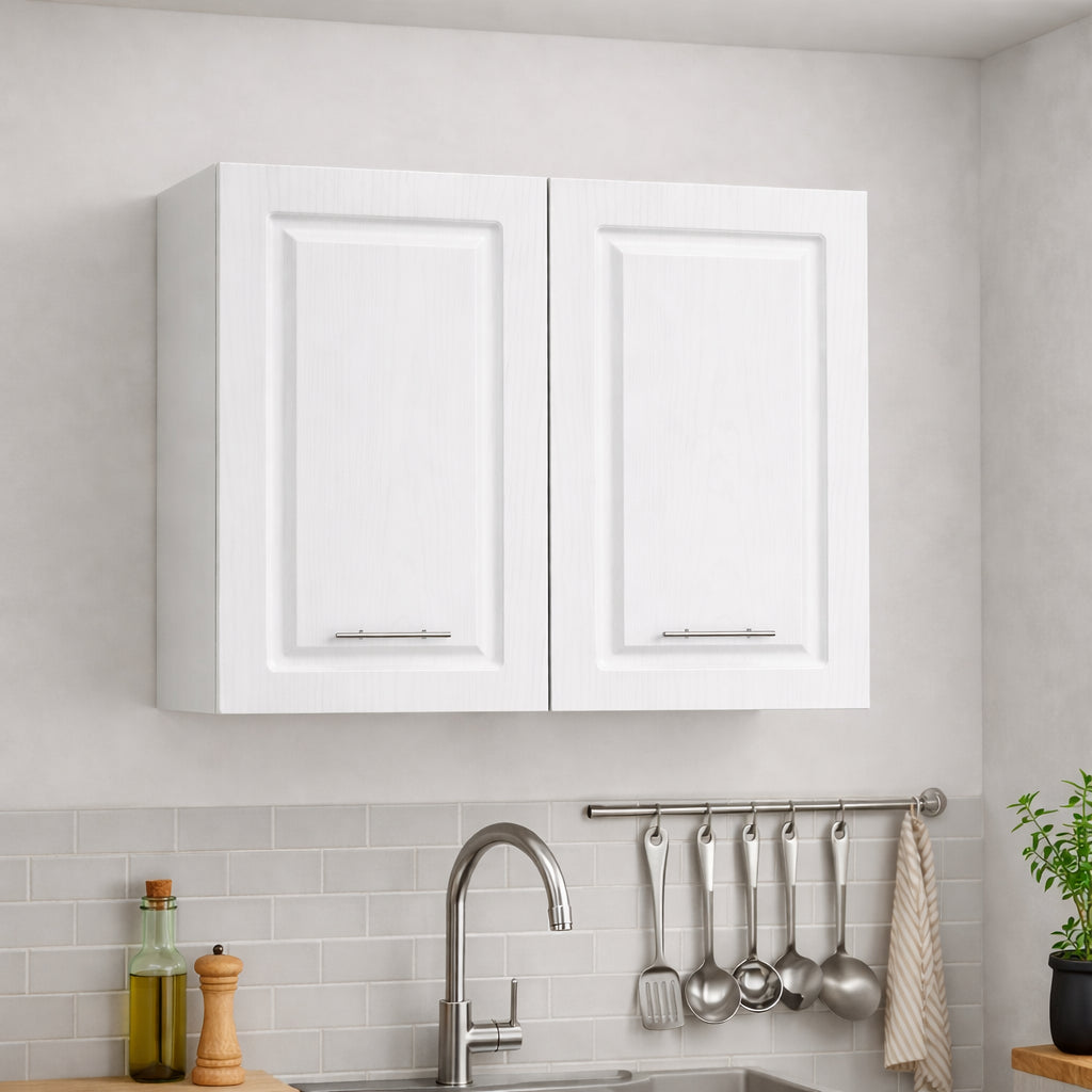 Pensile da Cucina Scolapiatti Sistema Raccogli Gocce Mobile Bianco Frass. Classico 80cm