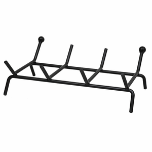 BRUCIALEGNA PER CAMINO IN ACCIAIO VERNICIATO FORMA RETTANGOLARE CON GAMBE