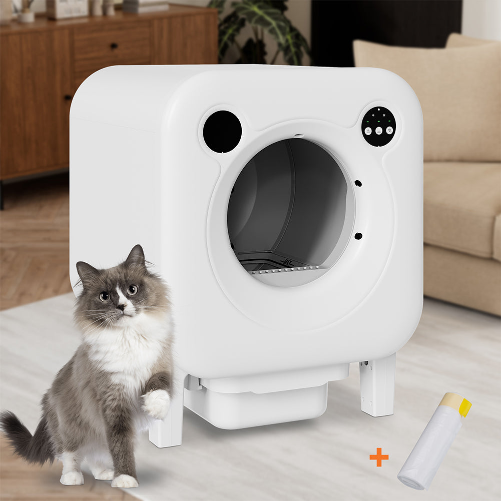 Lettiera Autopulente XXL per Gatti Smart Wifi con App e Controllo Capacità 70L