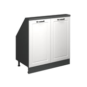Mobile sottotetto Rion Bianco rustico/Antracite con 2 porte Vicco