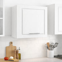 Mobile Cucina Pensile 1 Anta Ribaltabile Legno Bianco Frass. Classico 60x32 H49cm