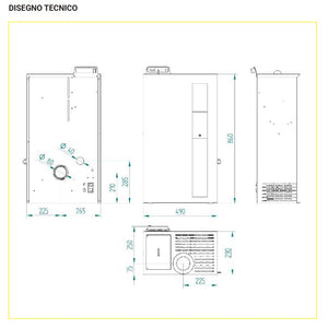STUFA A PELLET SLIM BRONTE 5 – BIANCO / ANTRACITE / BORDEAUX COMPATTA ED EFFICIENTE COLORE: BIANCO