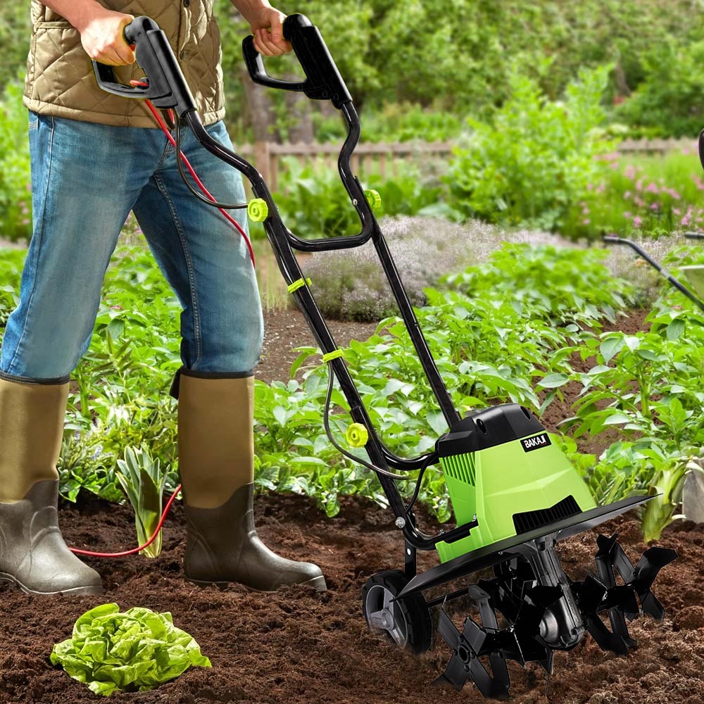 Motozappa Elettrica 1500W Elettrozappa 40cm Zappatrice 6 Lame 22cm