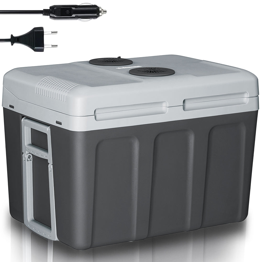 Frigorifero Elettrico Portatile 40LT Caldo Freddo 12V 230V con Ruote e Maniglia Grigio