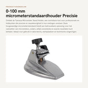 Supporto per micrometro 0-100 mm - Fermatura per misurazione esterna - Attacco base per strumenti di misura - Precisione - Durata - Resistenza agli urti - Strumento di misura
