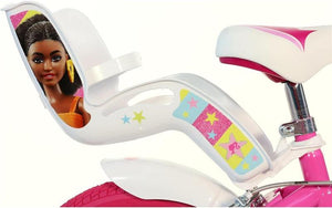 BICICLETTA BARBIE DA 14" CON ROTELLE IN COLORE BIANCO E ROSA PER BAMBINA COLORE