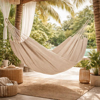 AMACA IN COTONE FLEXY PORTATA 120 KG BEIGE DIMENSIONI 200 X 100 CM