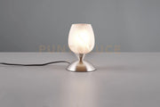 CUP II LAMPADA IN ACCIAIO E VETRO CALICE ALABASTRO H.18CM 1 LUCE ATTACCO E14