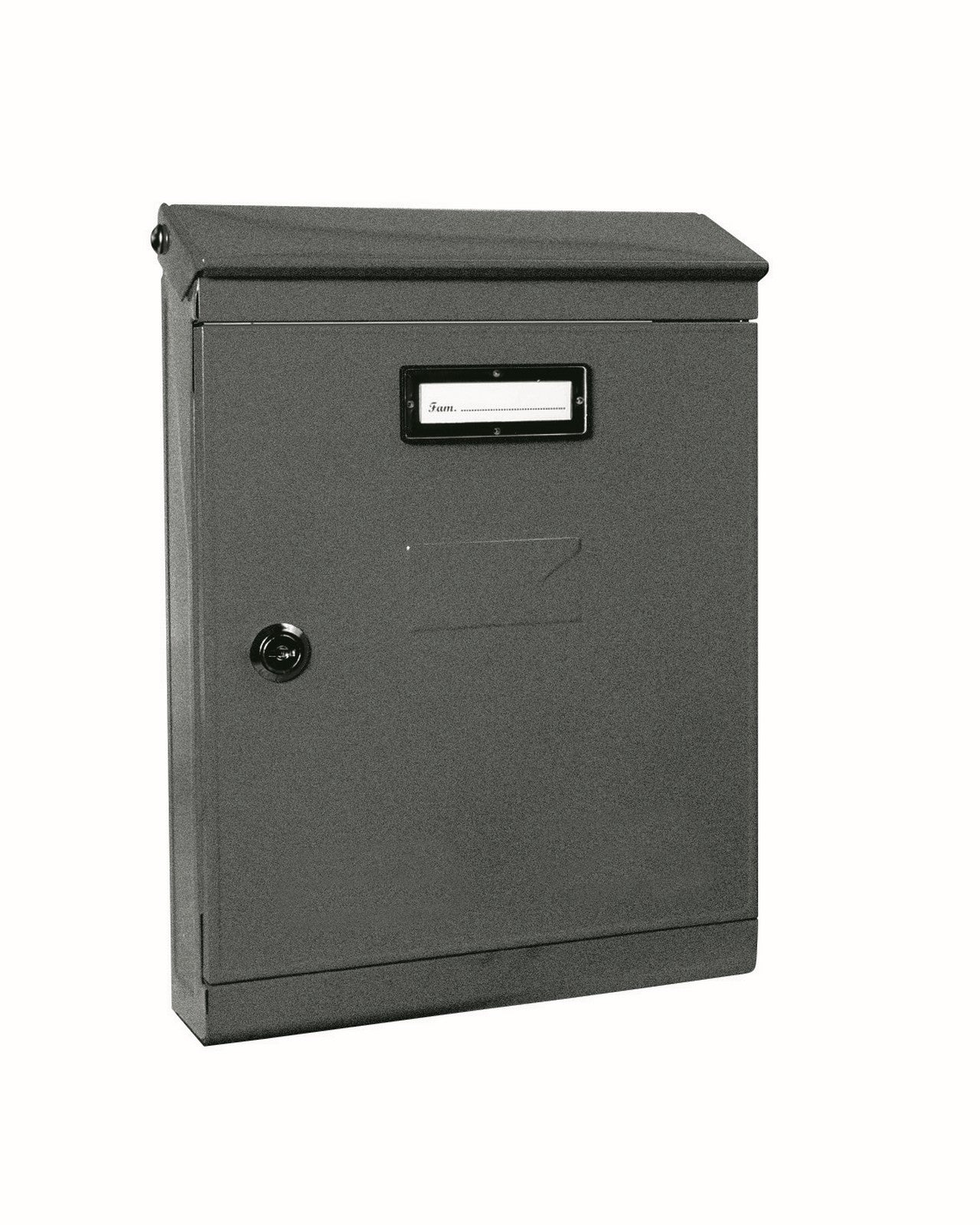 cassetta postale mod.evoluzione con tetto e serratura a cilindro h.320 grig.m. cod:ferx.1779
