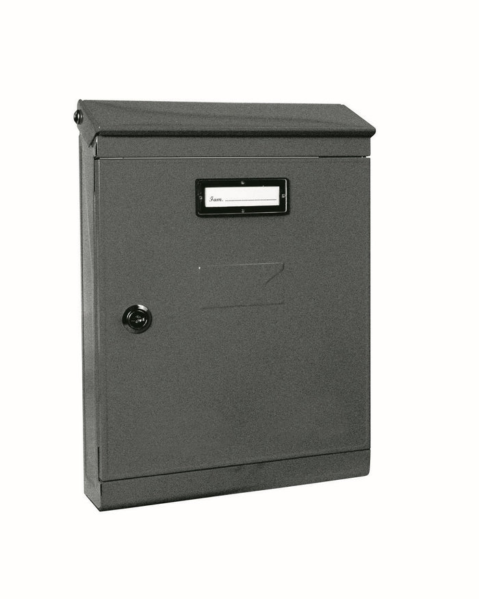 cassetta postale mod.evoluzione con tetto e serratura a cilindro h.320 grig.m. cod:ferx.1779