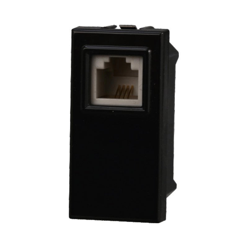 Connettore Telefonica Presa RJ11 Colore Nero Compatibile Con Bticino Axolute