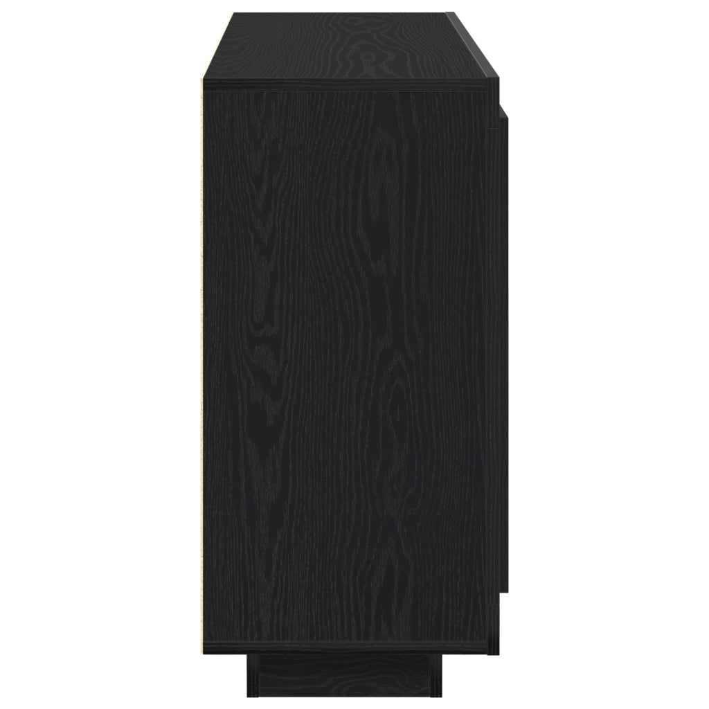 Mobile TV  Nero Rovere 92x35x75 cm in Legno Ingegnerizzato