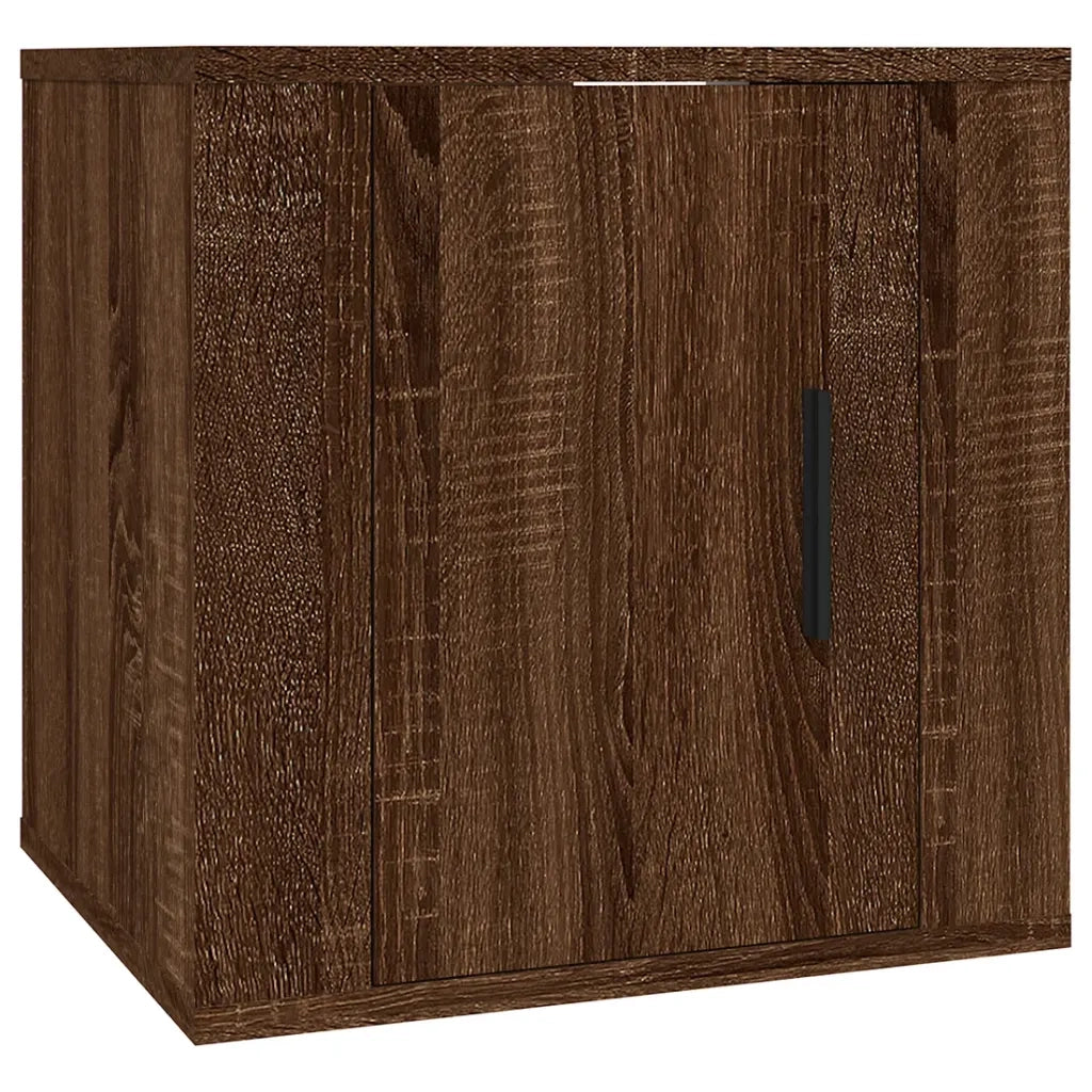 Mobili Porta TV a Parete 2 pz Rovere Marrone 40x34,5x40 cm 816655