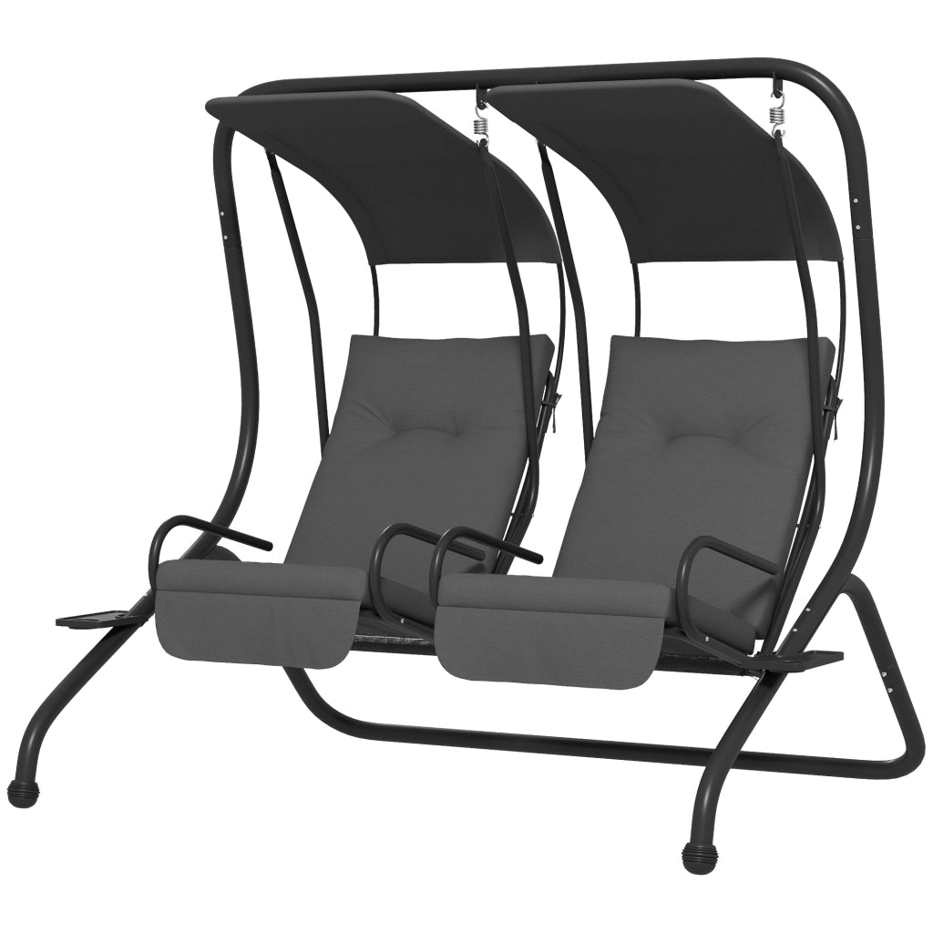 Altalena da giardino Hollywood ¨C zephmum ¨C 2 posti, grigio, 170x136x170 cm