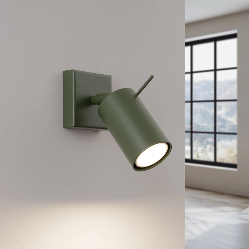 Applique moderna verde oliva orientabile GU10 TORQUE Pure Lume