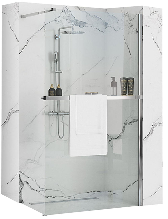 Parete Doccia Rea Aero N 110 Transparent Mensola Evo