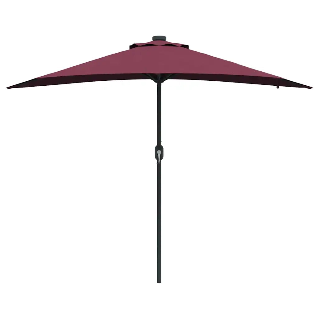 Ombrello da giardino-Ombrellone da spiaggia Rosso Bordeaux 294 x 150 x 223 cm